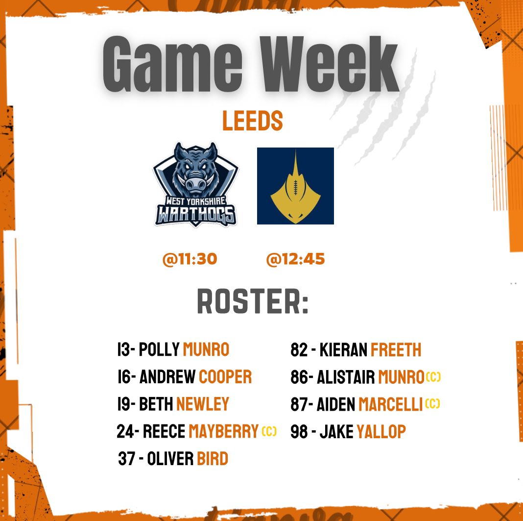 No practice tomorrow as our mixed adults are away at GameDay number 6 at Leeds Samurai
#PartofthePack 🐺🏈🐺🏈i