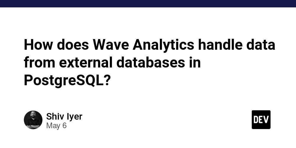 WebScaleDBA's tweet image. zurl.co/ZPYX How does Wave Analytics handle data from external databases in PostgreSQL?
#PostgreSQL #PostgreSQLDBA #PostgreSQLTips #SQL #SQLTips #DBA #OpenSource #Cloud #DevOps