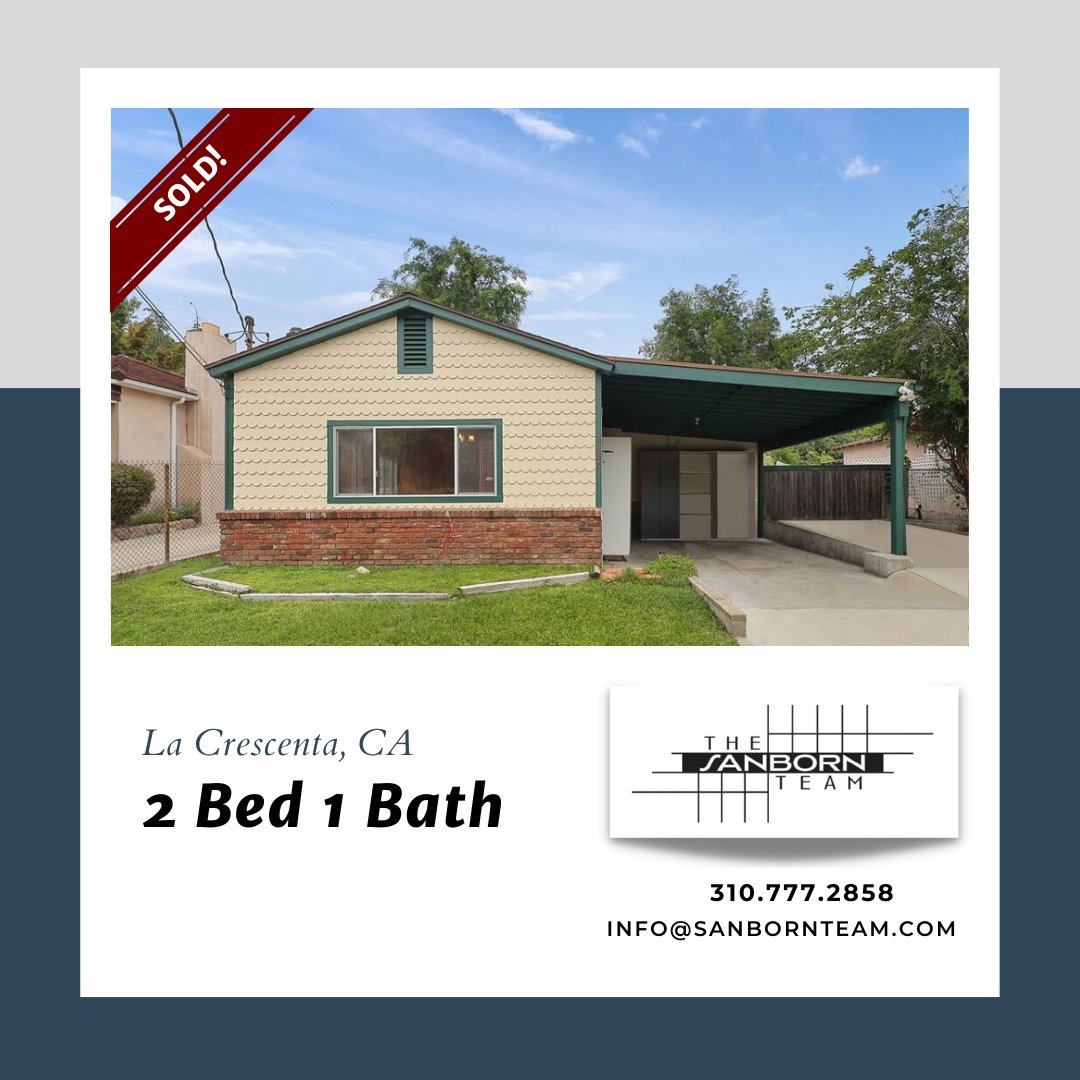 sanbornteam's tweet photo. [SOLD] Congratulations to the new owners of this home in La Crescenta. Thank you to everyone involved in seeing this sale through!

Nancy Sanborn | DRE# 00771096
Brian Joy | DRE# 01324371
Berkshire Hathaway HomeServices California Properties

#lacrescenta #larealestate https://t.co/iYgn6L94th