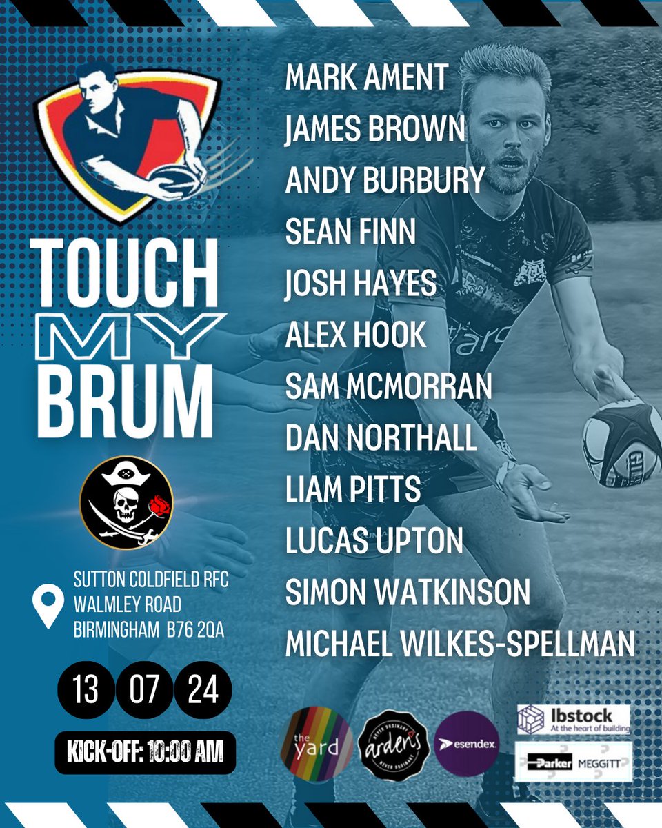 📢SQUAD ANNOUNCEMENT📢

Presenting the Corsairs team line-up for Touch My Brum tomorrow!🏴‍☠️❤️