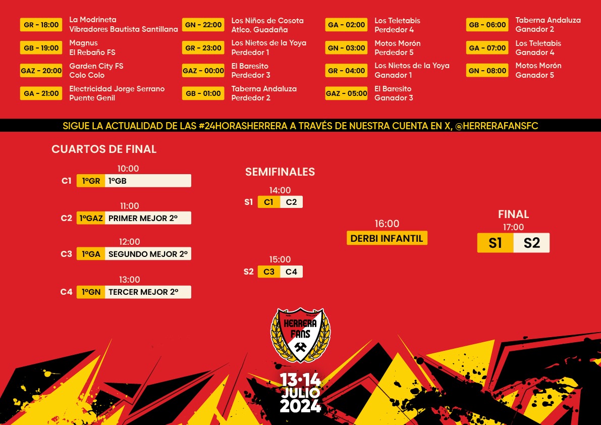 ¡Aquí están los horarios! 🕐
Síguenos para estar atento de toda la actualidad de las #24HorasHerrera