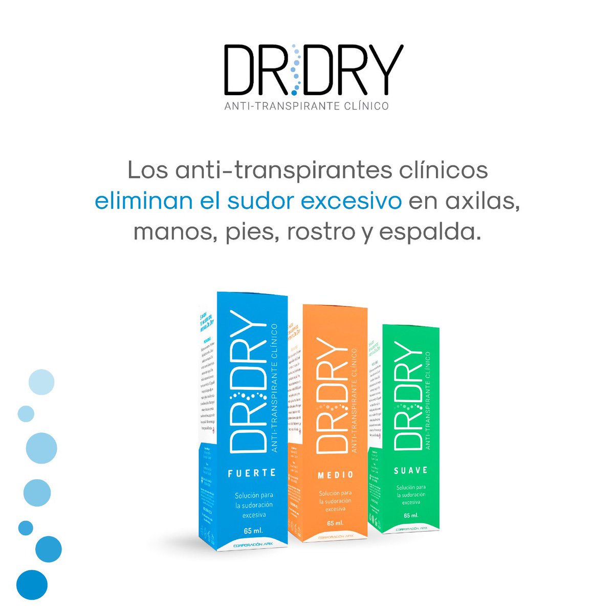 Transpirar es bueno pero OJO, que no sea en exceso.👀🙌🏻 Elimina la hiperhidrosis o sudoración excesiva con Dr.Dry Anti-transpirante Clínico.💪🏻 
#hiperhidrosis #recomendado #ecuador