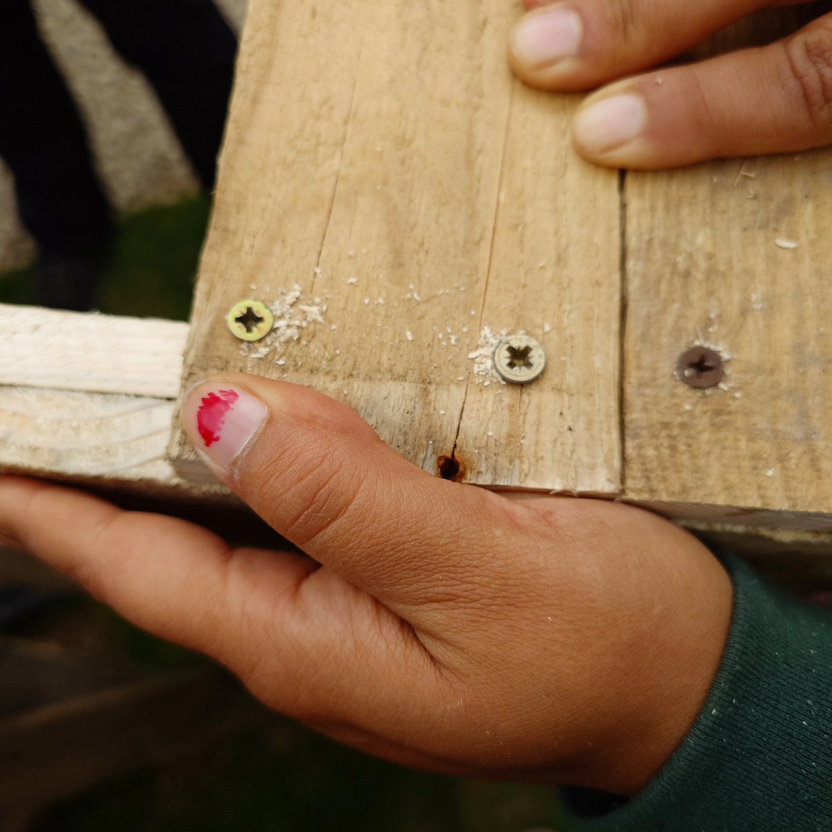 GreenSkillsLib's tweet photo. We've been building our pallet planters today, along with @raymillisland who want some to keep the plants protected from the hungry geese.
There was lots of #skillssharing, learning and laughter. https://t.co/ezU6uPz5qM