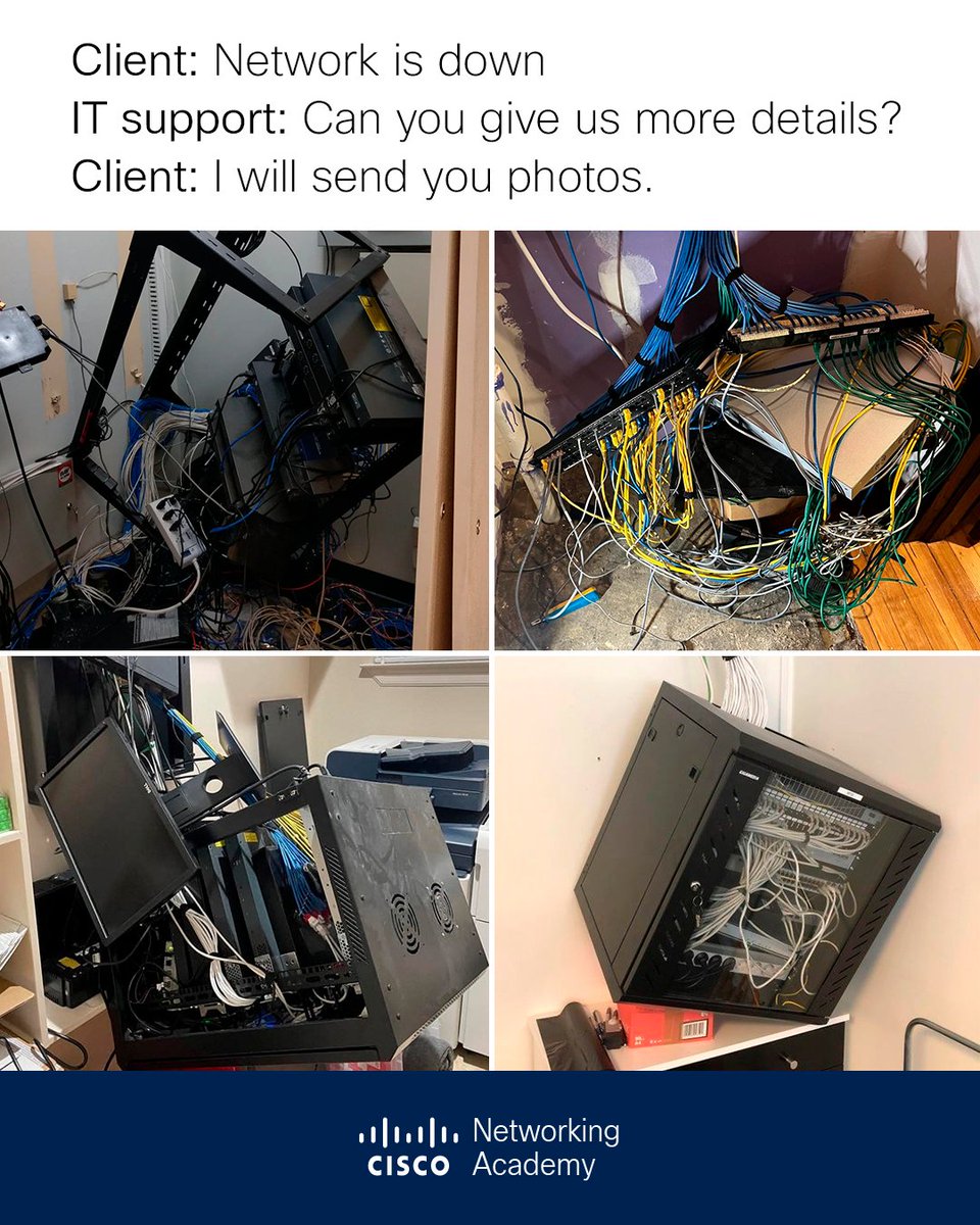 CiscoNetAcad's tweet photo. Situation where “try restarting” would not work 🤭. https://t.co/ORIoxAndlZ