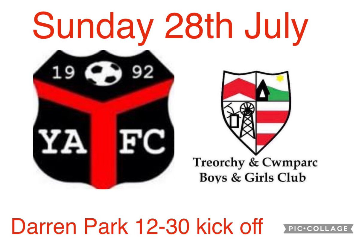 BoysTreorchy's tweet photo. Friendlies booked in 
Sat July 13th 
@TonPentreFC - 12-30 KO 
Baglan field 

Weds July 17th 
@CwmbachRS - 7pm KO 
Ferndale comp Astro 

Sun July 21st 
@TonypandyAlbio1 - 3pm KO 
Pentre 3G 

Sun July 28th 
@YAFCthebuns reserves 12-30pm KO 
Darren park ferndale 

❤️🖤⚽️ https://t.co/3T2ti6aPFC