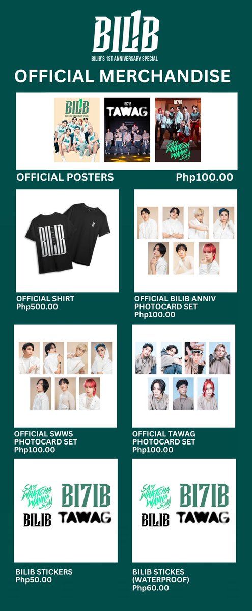 Official Merchandise available for pick up at the venue. Place your order here: docs.google.com/forms/d/e/1FAI…

#BILIB #PPOPRise