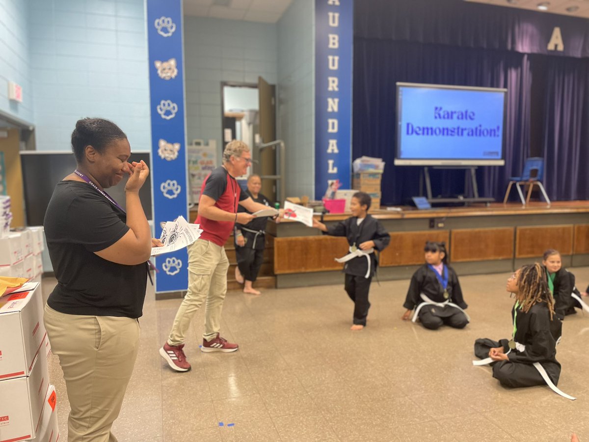 Literacy &amp; Karate Closing Program at Auburndale Elementary School.