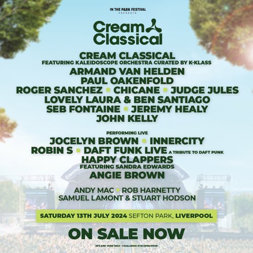 XBethmartin's tweet photo. X1 cream classics ticket £25  #creamclassical https://t.co/WPQ8uQ5cOB
