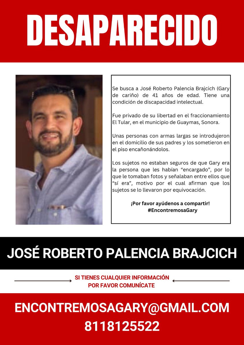 AnabelLM's tweet photo. Gary es noble, alegre e inocente.
Tiene una condición de discapacidad intelectual. 
Ayer lo levantaron. 
#EncontremosAGary https://t.co/zUSTGf2It9