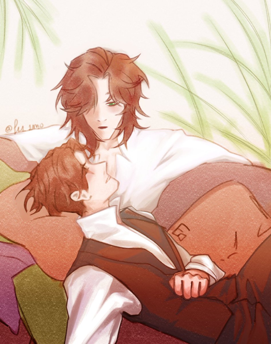 Now I'm cursed to draw only Leoklein fluff #LeonardMitchell