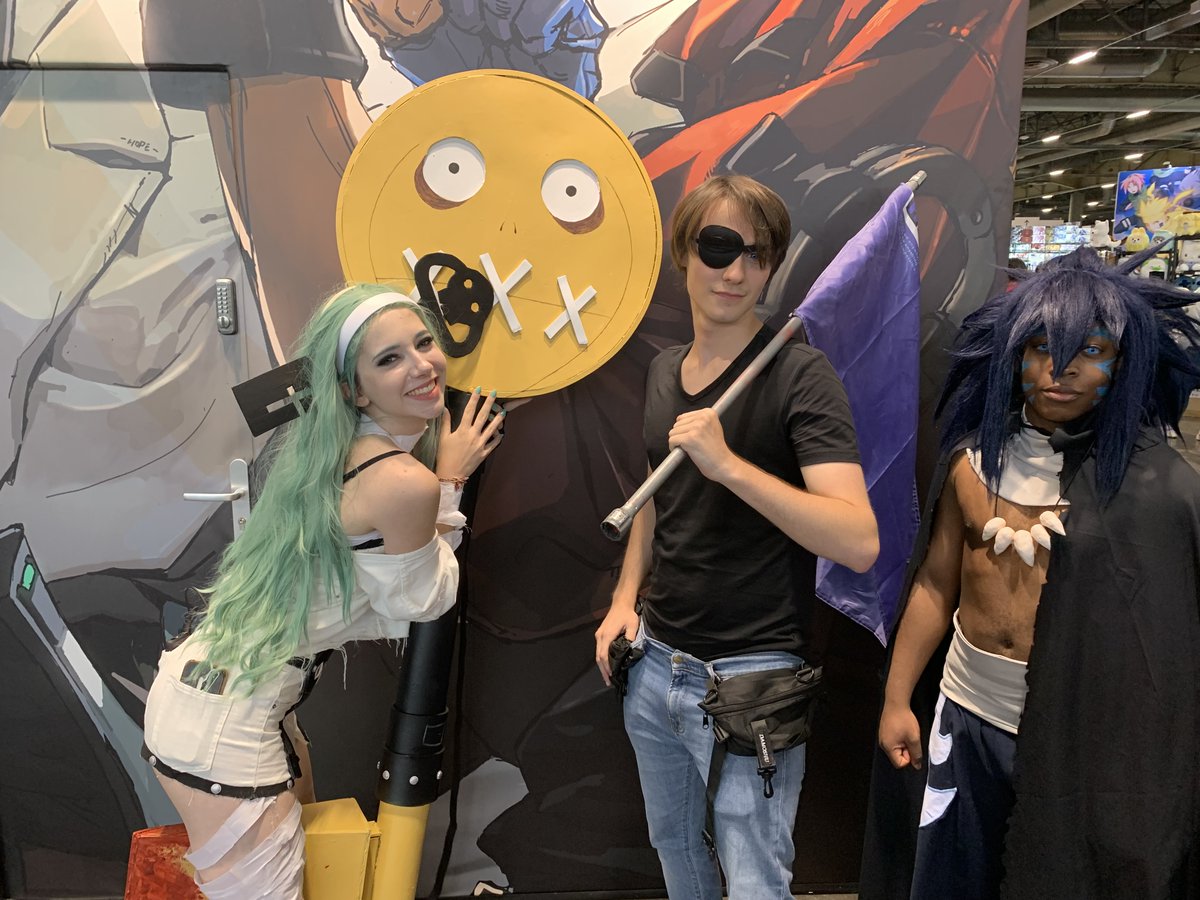 ASW_official_EU's tweet photo. A.B.A et Sin Kiske sont venus nous saluer...

...et ont eu la surprise de rencontrer Ken Miyauchi sur notre stand !

Félicitations et merci à @ghost_c0s et @Streach_cosplay  pour leurs cosplays !

#ASWJE24 https://t.co/n23JHWe68S