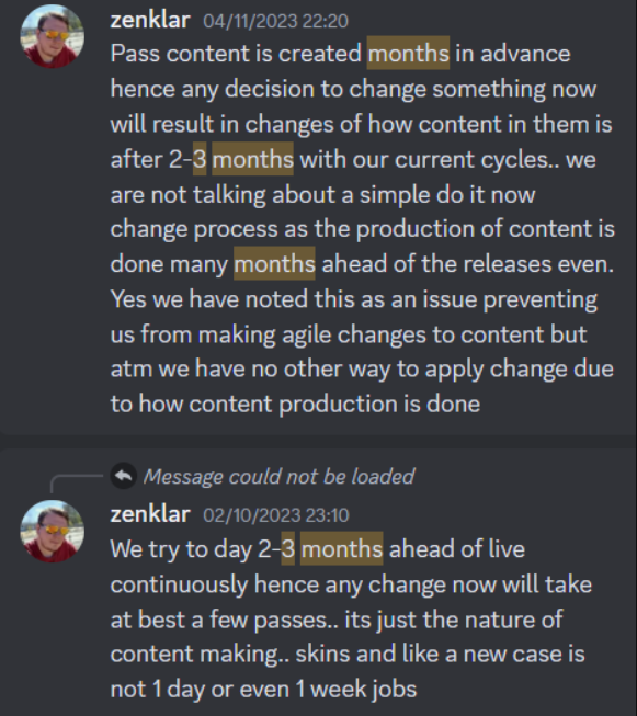 GhostBTH's tweet image. If you want something to get changed, wait at least 2-3 months so it releases (if it gets accepted). 🫡
