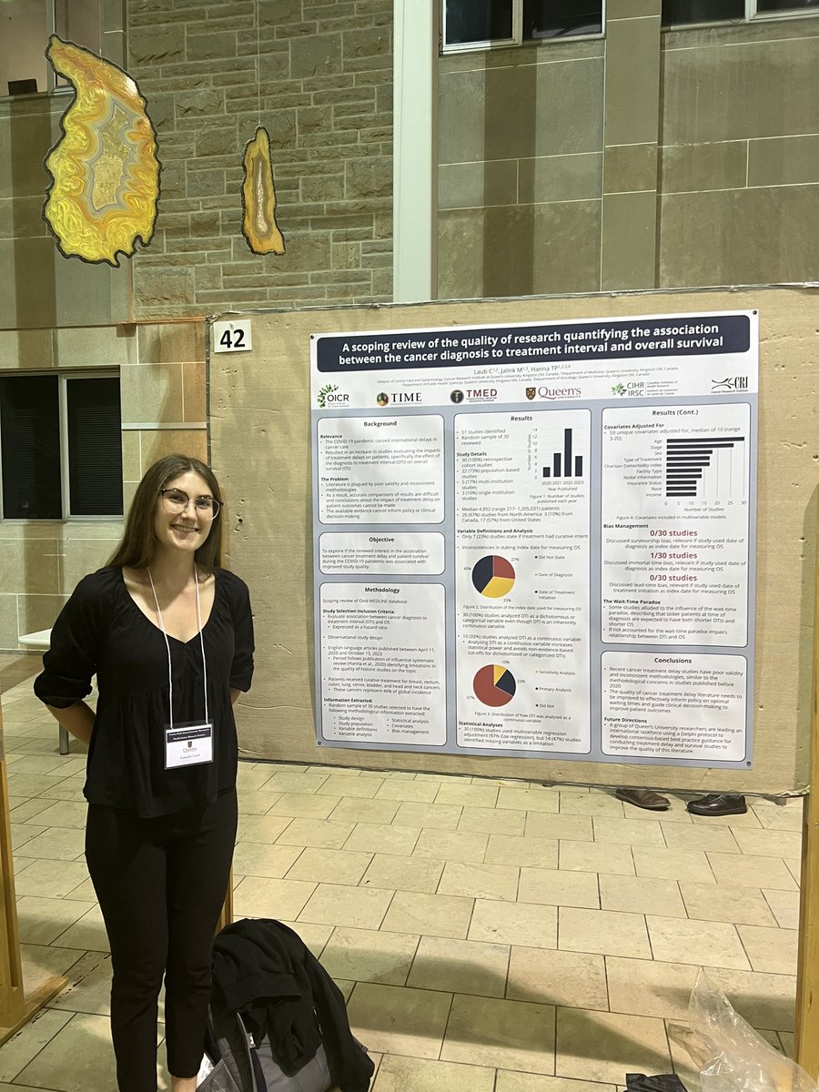 Cassidy Laub (@cassidy_laub) on Twitter photo Thankful for the opportunity to present my poster on the quality of cancer treatment delay studies at the QCRI 2024 Retreat (<a href="/QueensuSCRI/">Sinclair Cancer Research Institute</a>) in May and the 2024 <a href="/QueensUHealth/">Queen's Health Sciences</a> Research Trainees Day this week! Looking forward to progressing further with this project! #Research Thankful for the opportunity to present my poster on the quality of cancer treatment delay studies at the QCRI 2024 Retreat (<a href="/QueensuSCRI/">Sinclair Cancer Research Institute</a>) in May and the 2024 <a href="/QueensUHealth/">Queen's Health Sciences</a> Research Trainees Day this week! Looking forward to progressing further with this project! #Research