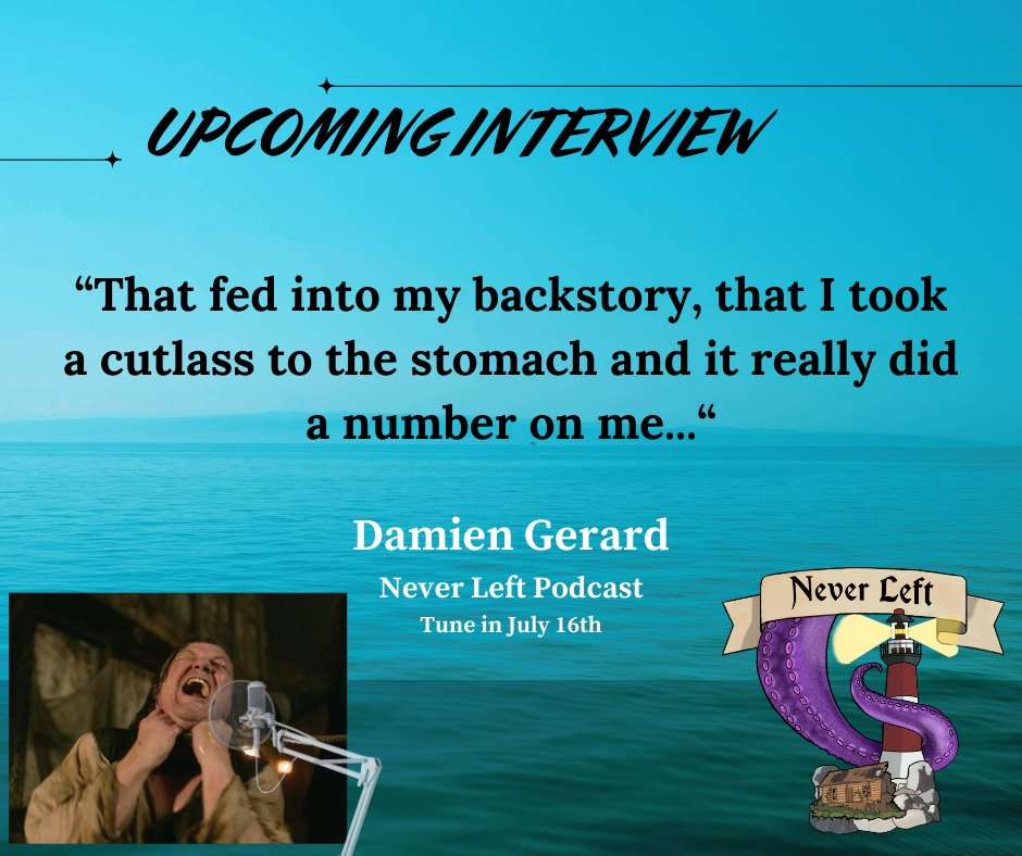 NeverLeftPod's tweet photo. 1 More Day to our interview with @Damientgerard, Father Teach himself!
Listen where ever you listen to podcasts on 7/16!
https://t.co/41IYb2u9nJ
#NeverLeftPodcast #OurFlagMeansDeath https://t.co/3sYMtqYlm3