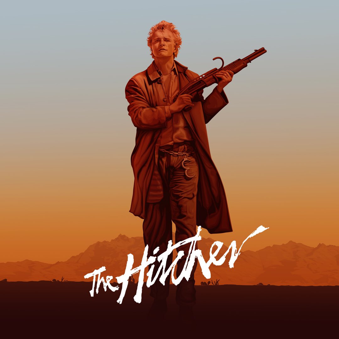 AdStothard's tweet photo. It’s been a long road but it’s finally here and it is glorious! The limited edition 4K release of ‘The Hitcher’ from @SecondSightFilm is now available to preorder.
What a fantastic opportunity to create artwork for this truly iconic movie.
#rutgerhauer #thomashowell #thehitcher https://t.co/cju9eo6CTj