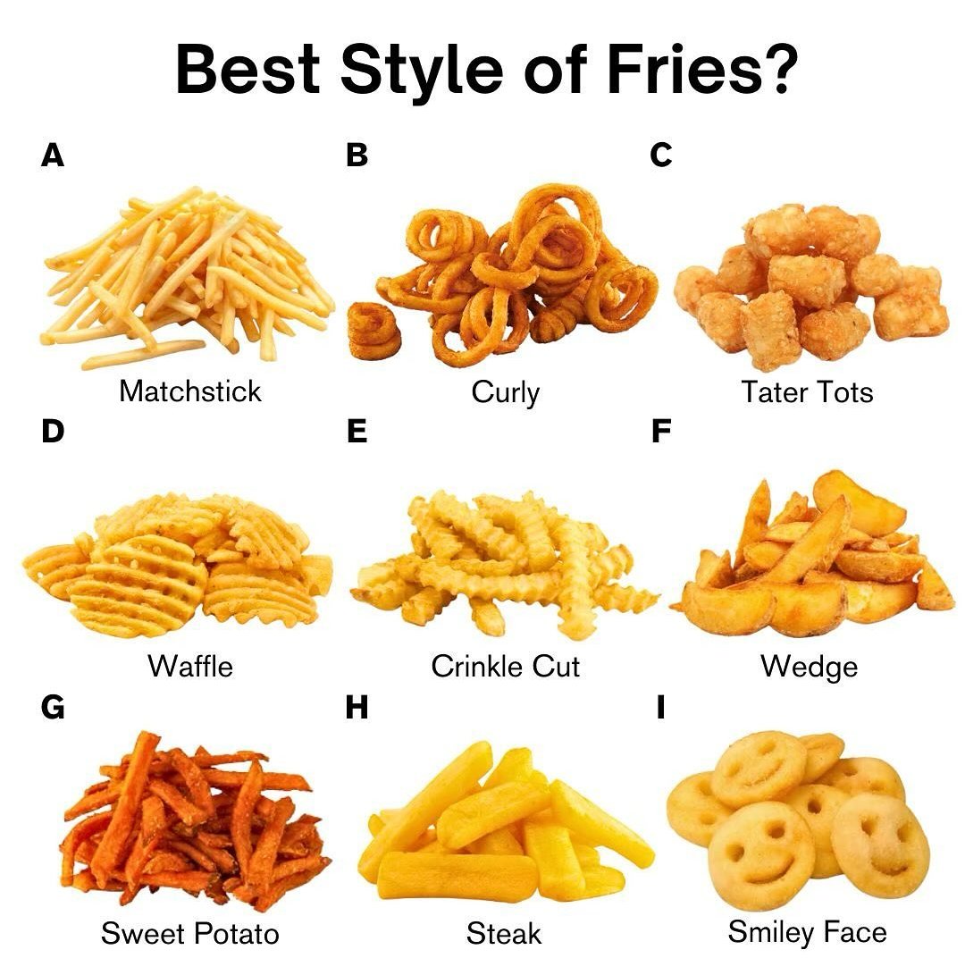 JessCapshaw1fan's tweet photo. Which one is your favorite #fries
#Beststyle https://t.co/lEicqzseZr