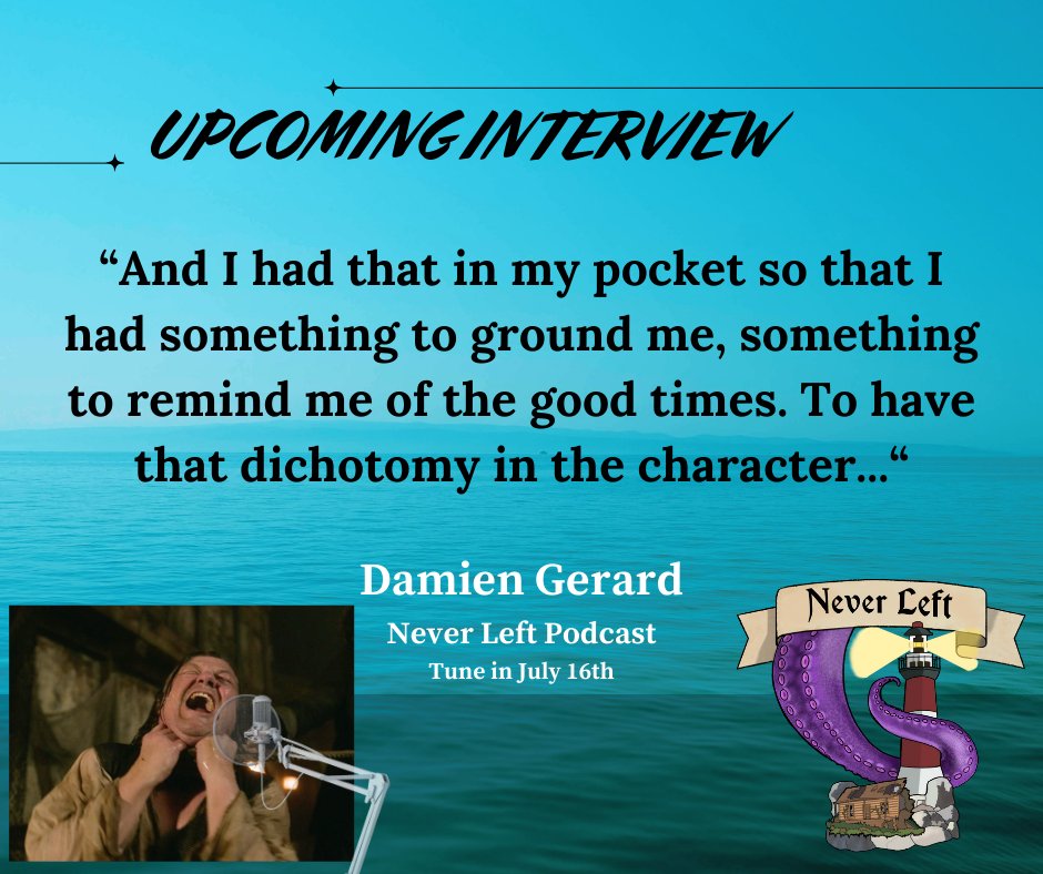 NeverLeftPod's tweet photo. Are you read!?!? Just a few more days to our interview with @Damientgerard, Father Teach himself!
Listen where ever you listen to podcasts on 7/16!
https://t.co/41IYb2tByb
#NeverLeftPodcast #OurFlagMeansDeath https://t.co/DWgfjuM3By