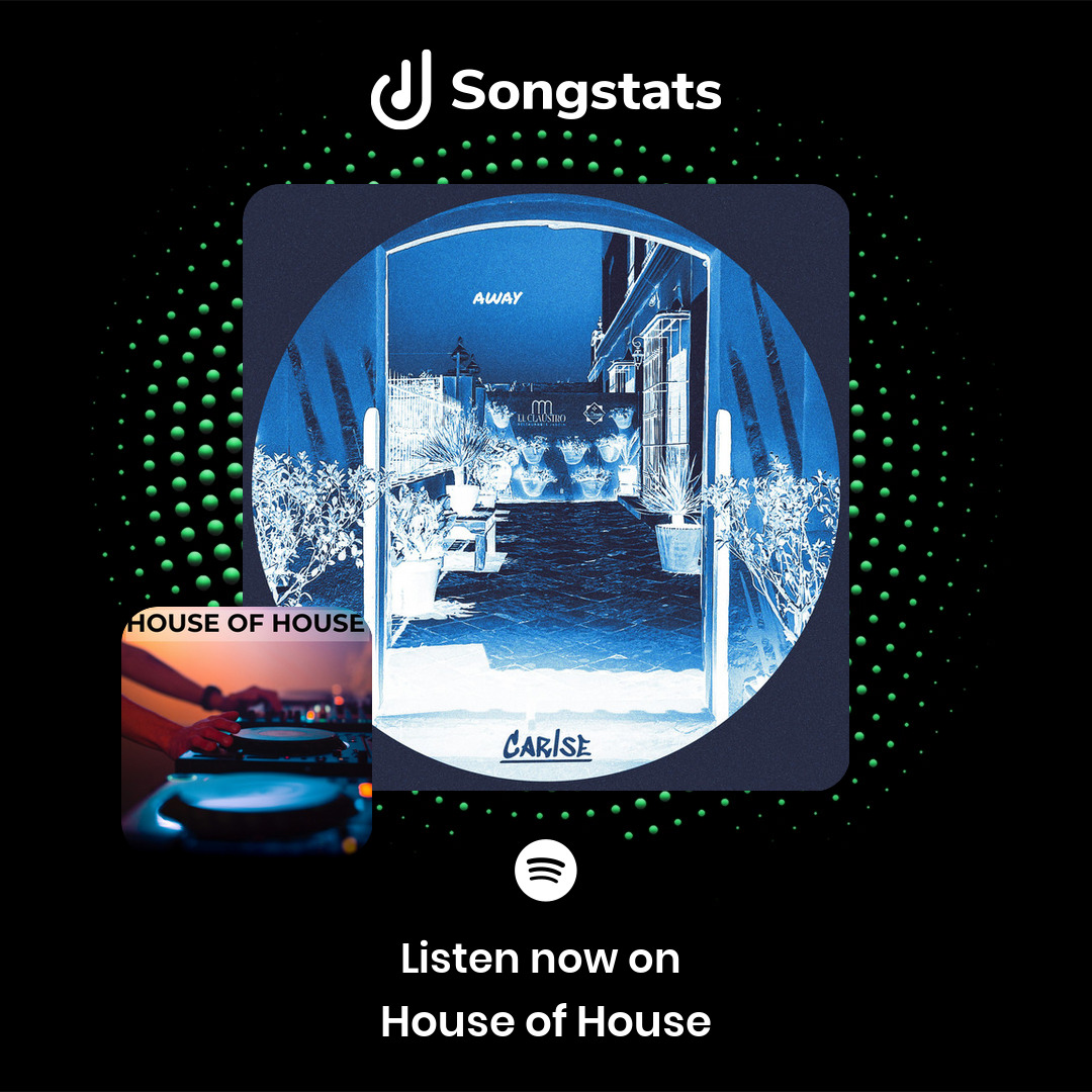 SongstatsApp's tweet photo. @joecarlse Your track "Away" got added to 'House of House' with over 30K Followers on Spotify! https://t.co/cJVs5p6PLe