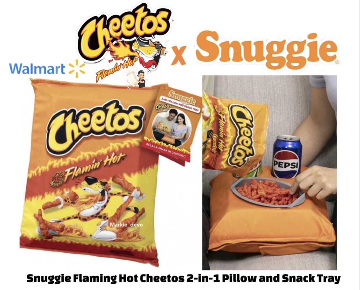 Markie Devo on X A forking snuggie pillow that turns into a snack tray Cheetos Flamin Hot teamed up with Snuggie for a Snuggie Flaming Hot Cheetos 2 in 1 Pillow and Snack Tray