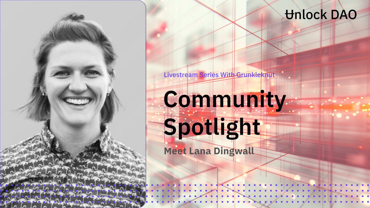 stellaachenbach's tweet photo. Join us tomorrow to celebrate fellow @UnlockProtocol DAO member @lanzdingz during the first episode of our DAO livestream series hosted by the one and only @Grunkleknut 🥳

Register for the event on Linkedin or just join us on the Unlock YouTube channel:
https://t.co/czJeL5lbq0 https://t.co/T9bGUDKuK7