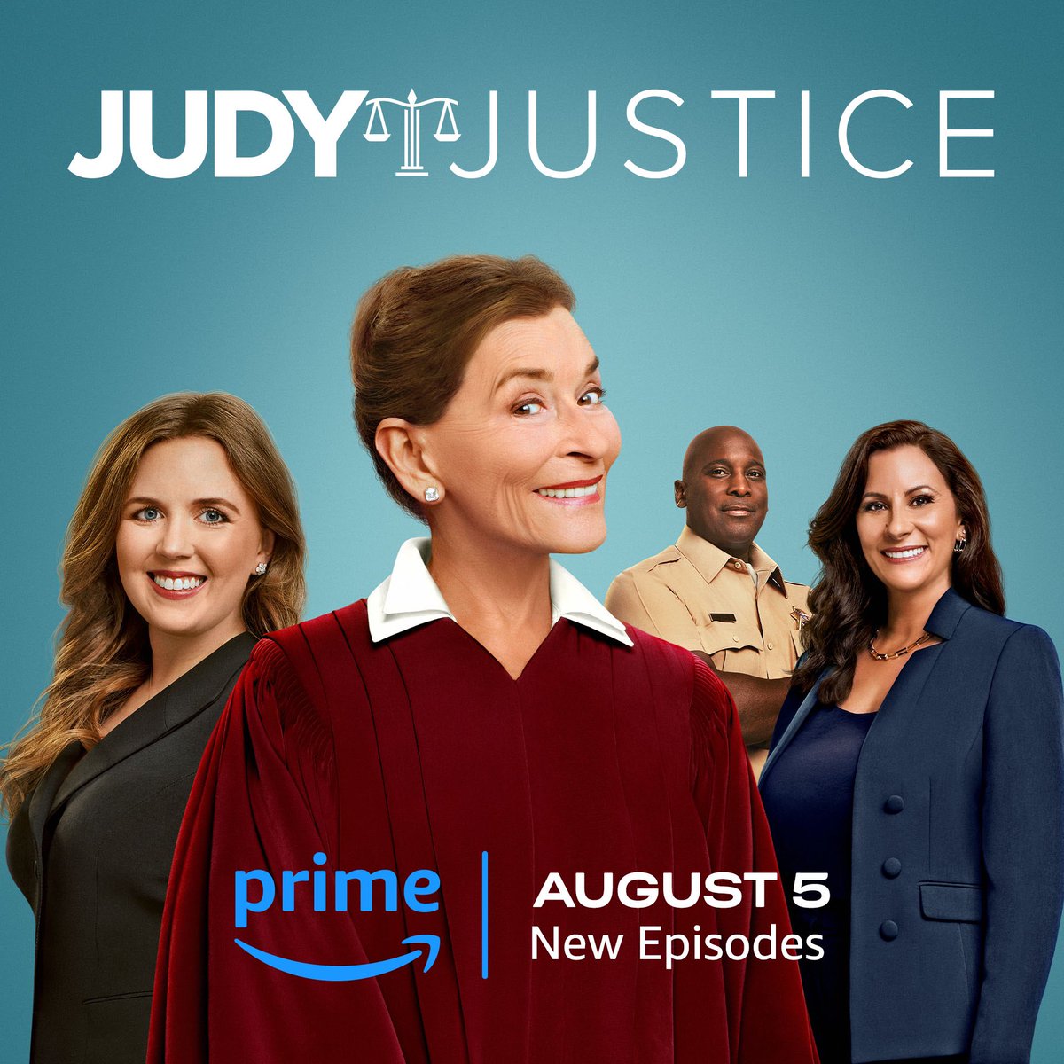 whitneykumar's tweet photo. The Wait is Almost Over! New Episodes of Judy Justice are coming August 5th! Stay tuned for a surprise dropping this Monday! #judyjustice #judgejudy #courtreporter #courtreporterlife #courttv #amazonfreevee https://t.co/pMatoqLrL2
