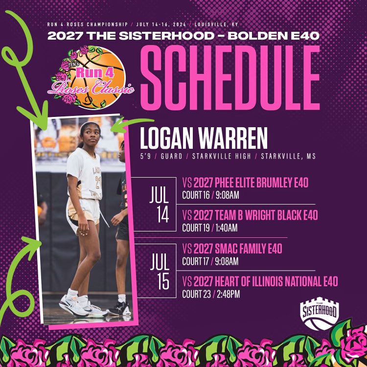 Logan Warren (@loganwarren27) on Twitter photo Come out and watch me and my Team Sisterhood 2027 compete this week in Louisville, Kentucky. <a href="/CoreyBolden25/">Corey Bolden</a> <a href="/TSHLadyLions/">The SisterHood Lady Lions</a> Come out and watch me and my Team Sisterhood 2027 compete this week in Louisville, Kentucky. <a href="/CoreyBolden25/">Corey Bolden</a> <a href="/TSHLadyLions/">The SisterHood Lady Lions</a>