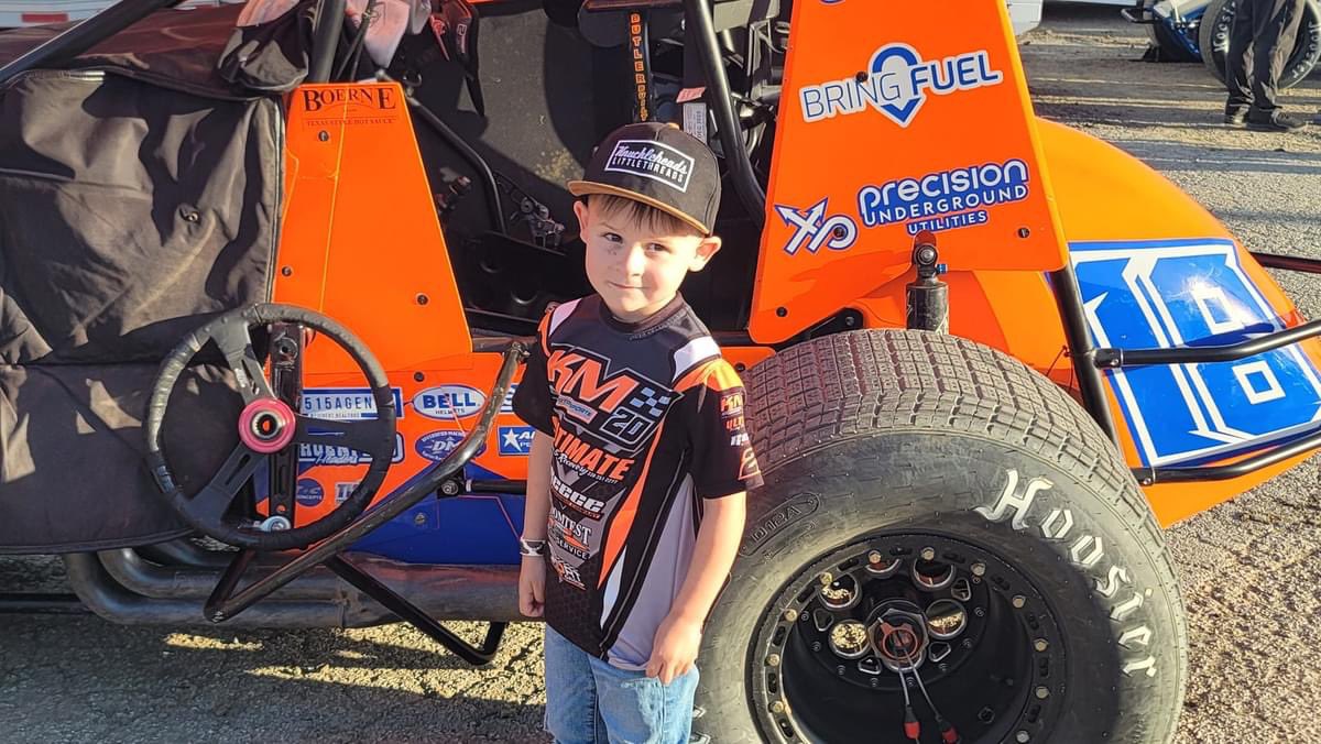 krehsif's tweet photo. When you son wants his go kart to look like his favorite racer’s car, @GioScelzi, you make it look like Gio’s car. @WorldofOutlaws @dirtrackr https://t.co/6joRAWbzxL