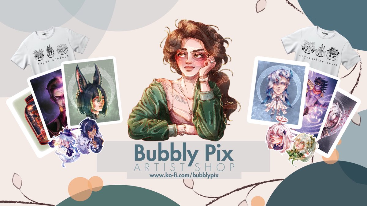 ✨Art shop is OPEN ✨
NEW items added to the shop, fees for shipping got LOWER 🥳
To celebrate, I’m giving you all 15% off of all items for the 1st week  🥳
Just write the code at checkout 
🚩 BUBBLYPIX15 🚩
ko-fi.com/bubblypix/shop

#artshop #art #artprint #fanart #characterart
