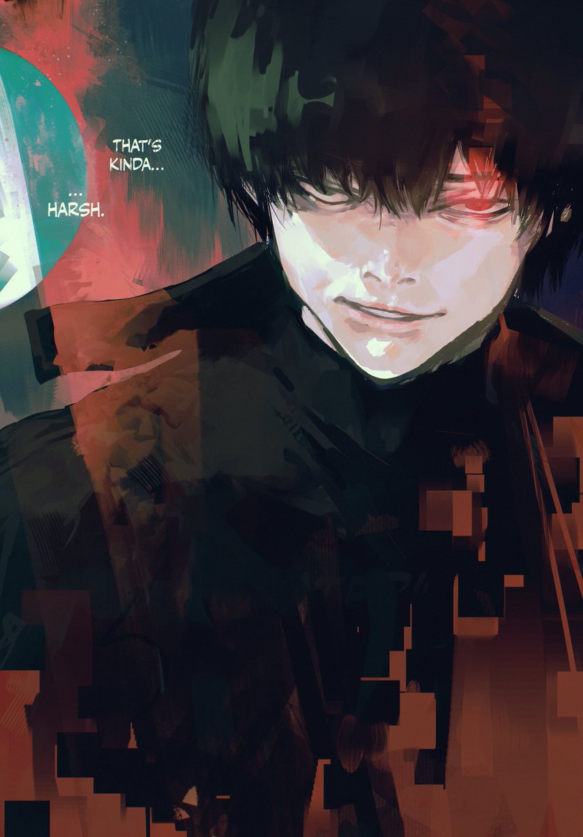 KusunokiColors's tweet photo. That's kinda harsh. 
(Sui ishida style study)
#Tokyoghoul https://t.co/rWqTJEI9ey