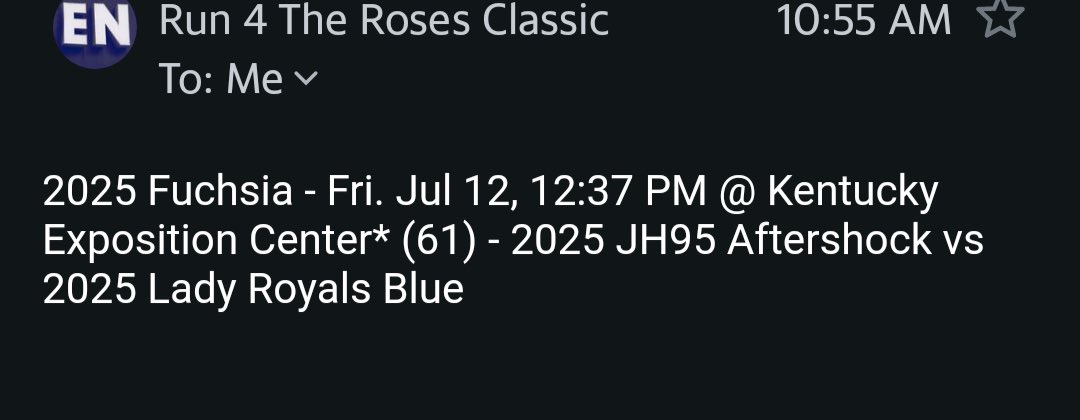 LadyRoyals2025 (@ladyroyals2025) on Twitter photo Next game 12:37pm on court 61!
<a href="/TFNsRun4Roses/">TFN's Run 4 Roses</a> <a href="/PGH_NC/">Prep Girls Hoops North Carolina</a> <a href="/_BlakeDerrick/">Blake Derrick</a> Next game 12:37pm on court 61!
<a href="/TFNsRun4Roses/">TFN's Run 4 Roses</a> <a href="/PGH_NC/">Prep Girls Hoops North Carolina</a> <a href="/_BlakeDerrick/">Blake Derrick</a>