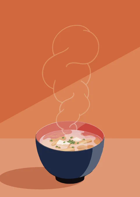 何年か前に描いた習作の味噌汁。すっかり忘れていたけど改めて見ると良いなあ。