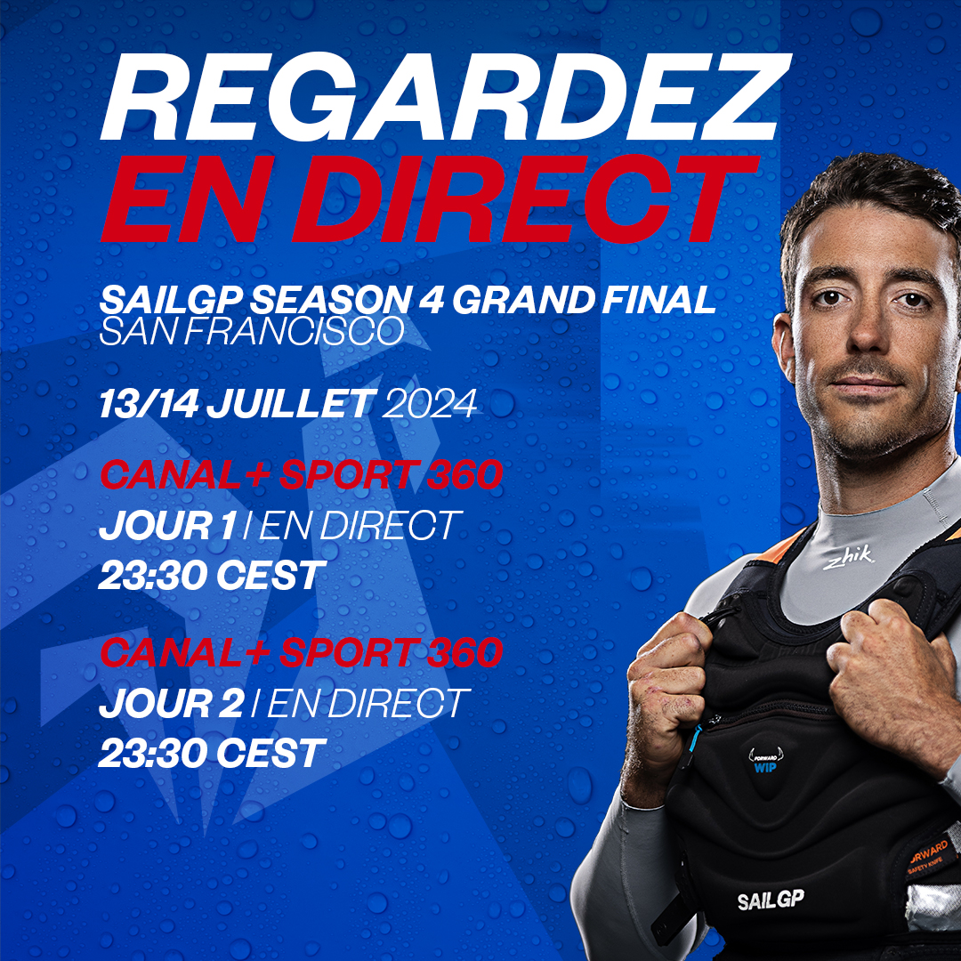 🏆 Les dix équipes nationales de <a href="/SailGP/">SailGP</a> ont RDV ce week-end à #SanFrancisco pour la Grande Finale de la Saison 4 !

👉🏻 Pour ne rien manquer, RDV sur <a href="/CanalplusSport/">CANAL+ Sport</a> 360 samedi et dimanche, de 23h30 à 1h !

#SailGPFRA #SailGPGrandFinal
