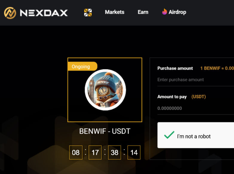 $BENWIF IEO is live on #NexDax Exchange. 

to participate, head over to NexDax

nexdax.com/project/668b89…

 #BENWIF #Crypto #IEO #Launchpad #presale #Airdrop