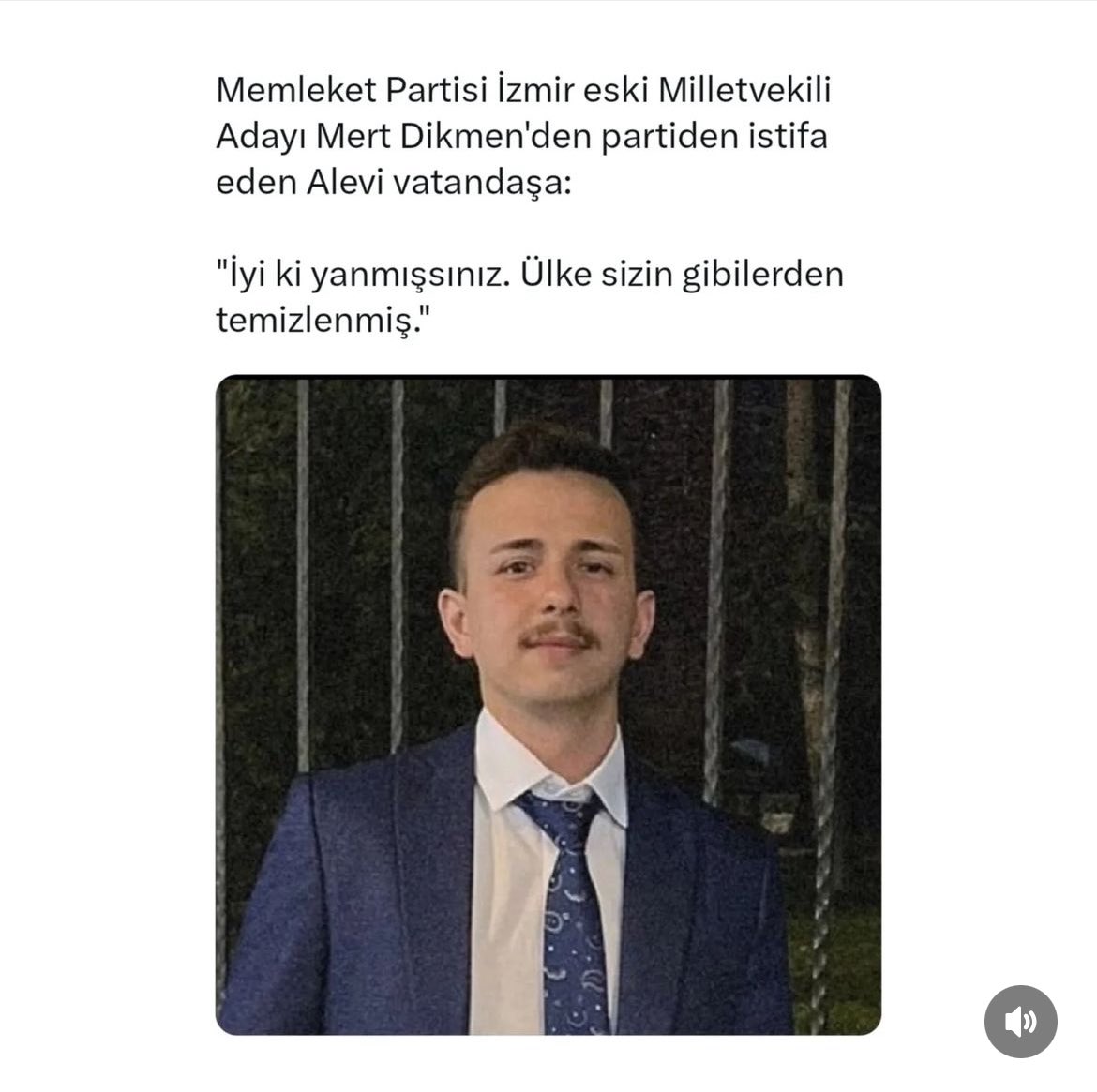 burakkurt_tr's tweet photo. Genellikle başka siyasi partilerin iç meseleleri hakkında konuşmayı tercih etmem. Fakat hem toplumun bütününü ilgilendirmesi, hem de geçmişte Memleket Partisi İzmir 2. Bölgede birlikte adaylık süreci yaşamam nedeniyle tanıdığım Mert Dikmen’in akıl tutulması yaşadığı söylemleri hakkında bir kaç şey söylemek gerekir.

Mert Dikmen Ak Parti içinde siyasete başlamış 2023 Genel Seçimleri hemen öncesinde Memleket Partisi’ne milletvekili aday adaylığı başvurusu ile katılmıştır. Genç yaşının tecrübesizliği ve ukala yaşam tarzı ile siyasi bilgiden, görgüden, ahlaktan yoksundur. Memleket Partisi’ne katıldıktan hemen sonra da gençler içinde hizipçilik ve kumpas faaliyetleri sürdürmeyi denemiştir. Hatta dönemin il başkanı ile birlikte bana ve birlikte mücadele verdiğimiz arkadaşlarıma kurulan kumpaslarda taraf olup kendine yer etme derdine girmiştir.

Seçimin hemen öncesinde dönemin il başkanı ve İzmir MYK üyesi ile yaptığım görüşmede kendilerini bizzat bu konuda uyarmıştım. Yeni kurulmuş bir parti olarak genç adaylara yer vereceklerinin farkındaydım. İl Gençlik Örgütünün kuruculuğunu üstlenmiş biri olarak genç aday adayları hakkında kendilerini bilgilendirmek istedim. Onlarsa kurulduğu günden o güne Memleket Partisi için çalışan gençler yerine kendi bildiklerini okudular. Genel Merkezi ve Muharrem İnce’yi yanılttılar. Bugün kapıdan gireni, yarın aday yaptırttılar. Sonuç ortada.
 
Şimdi bu Mert Dikmen’e ne yapmalı? Cevap çok basit. Öncelikle hukuk önünde hesap vermeli ve cezasını çekmeli. Ardından siyasetten ömür boyu yasaklı olmalı. Bu ve bunun gibi katil ruhlu sapkınlar daha yolun başında siyasetten temizlenmeli. Yarın bir siyasi cinsiyeti azmettirecek, oh diyecek kim varsa uzaklaştırılmalı.