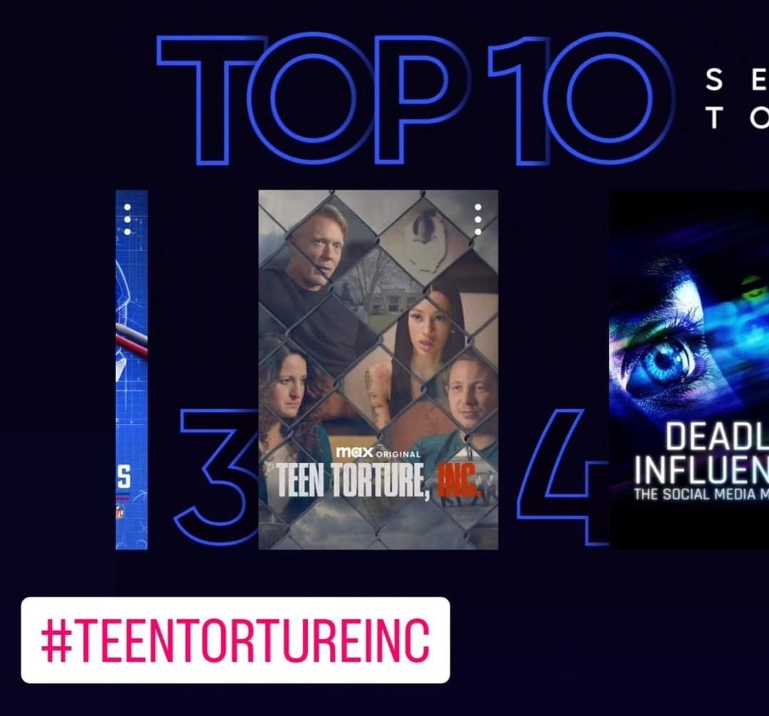 #TeenTortureInc is intense, and painful to watch. But it's the #3 Top Series on <a href="/StreamOnMax/">Actually HBO Max</a> today, which tells me people care about Institutional Child Abuse and want to see it end. This has been hard to do, but so, so worth it!