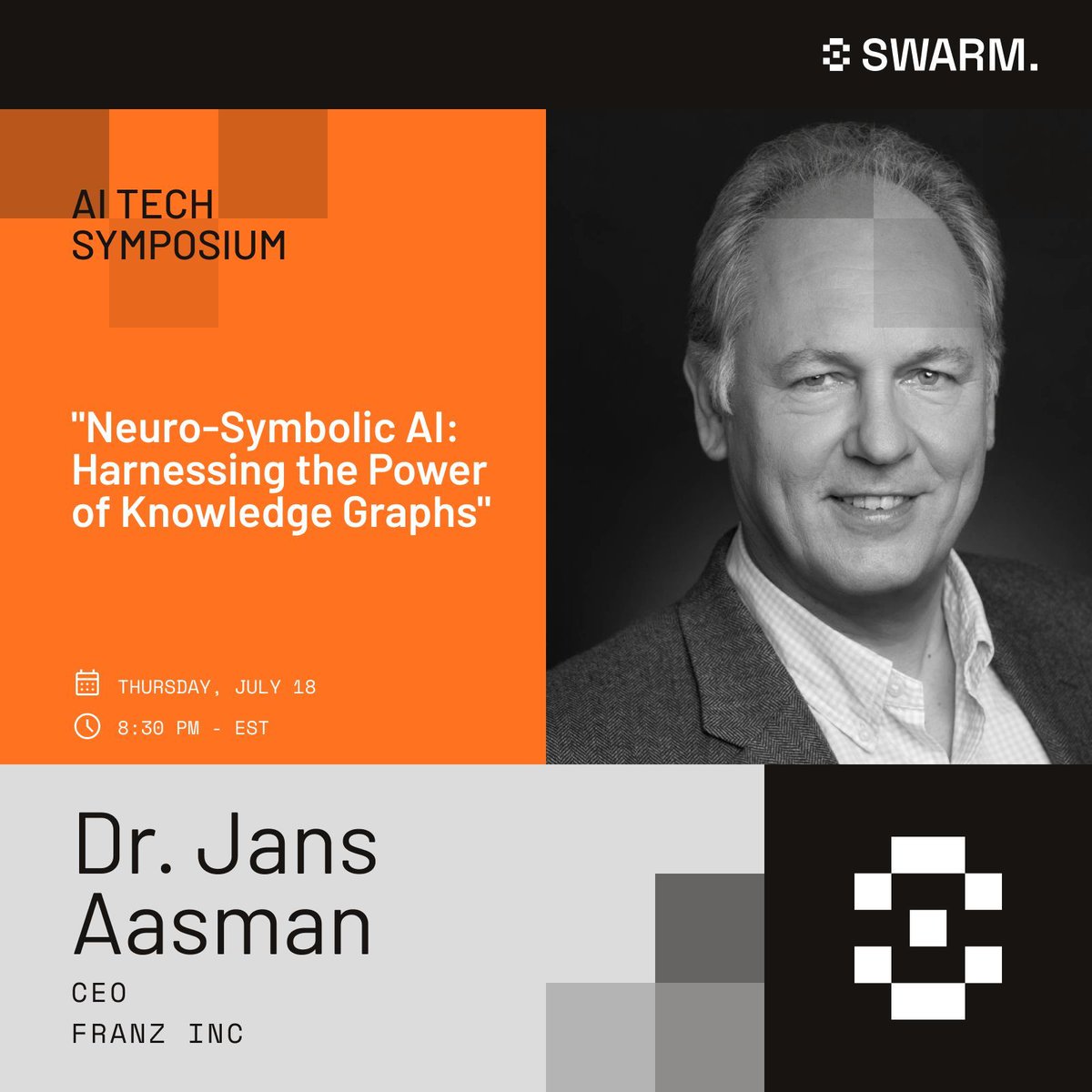 Join us July 18th - "Neuro-Symbolic AI: Harnessing the Power of Knowledge Graphs" - AI Tech Symposium – SWARM Community buff.ly/3VZIHRJ
#NeuroSymbolicAI #AI #GraphRAG #AllegroGraph