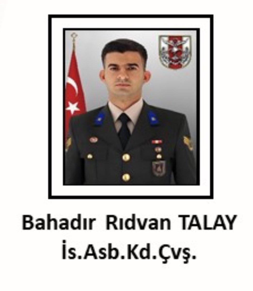 alitilkici38's tweet photo. Pençe-Kilit operasyon bölgesinde EYP patlaması sonucu İs. Asb. Kıdemli Çavuş Bahadır Rıdvan Talay şehit oldu.
Ruhu şad Mekanı Cennet olsun
Acılı ailesine sabır diliyorum 
Milletimizin Başı Sağolsun 🇹🇷 https://t.co/7u272S6atJ