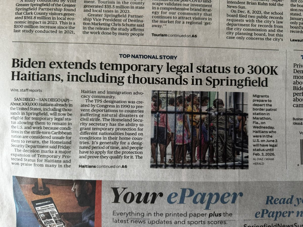 RHouseholder_'s tweet photo. @elonmusk @EndWokeness It’s absolutely for sure real. I live in Springfield, OH and it is absolutely overwhelming. Also, they now have a TPS extended to them under the Biden administration until February of 2026. https://t.co/Z8tJWjIGjK