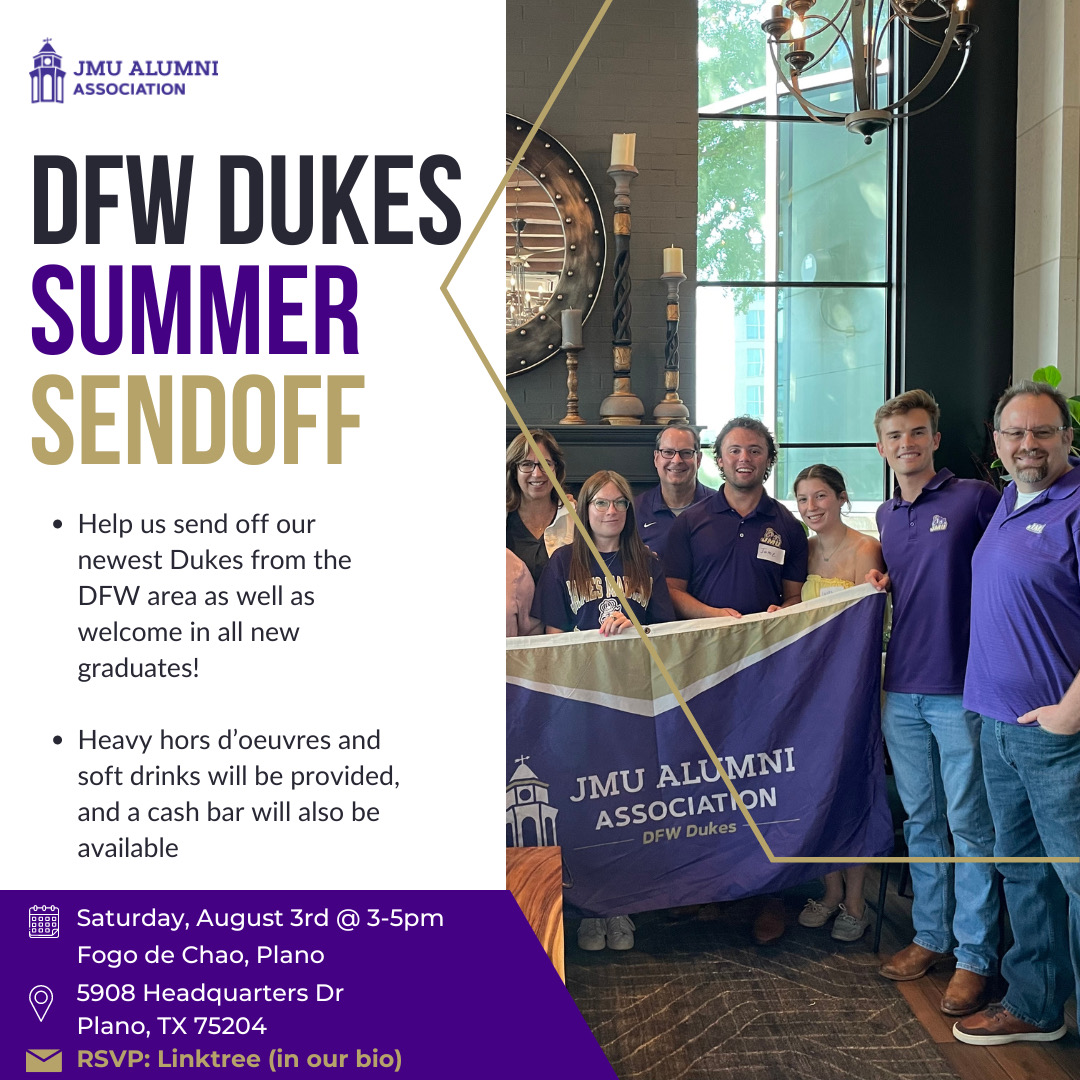 DFWDukes's tweet image. RSVP here: alumni.jmu.edu/s/1591/18/inte…