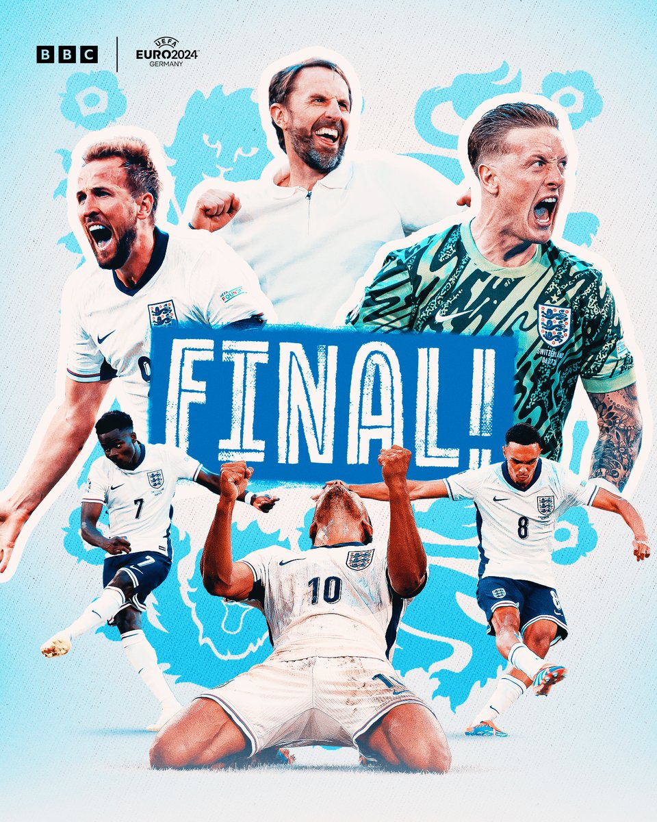TaylorInvestig's tweet photo. 🏴󠁧󠁢󠁥󠁮󠁧󠁿🏴󠁧󠁢󠁥󠁮󠁧󠁿ENGLAND ARE IN THE FINAL! 🏴󠁧󠁢󠁥󠁮󠁧󠁿🏴󠁧󠁢󠁥󠁮󠁧󠁿

To celebrate England’s reaching the Euro 2024 final on Sunday and to give our team some time off, we will hold off opening our offices on Monday, July 15th, until 12 p.m. 
⚽️ We are all behind you England! ⚽️ https://t.co/kIKi2tQI82