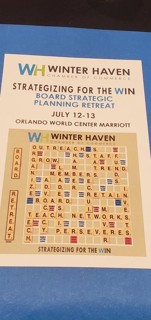 Having fun with the Winter Haven Chamber at their Board retreat in Orlando...the first of 9 retreats, workshops or presentations between now and November.