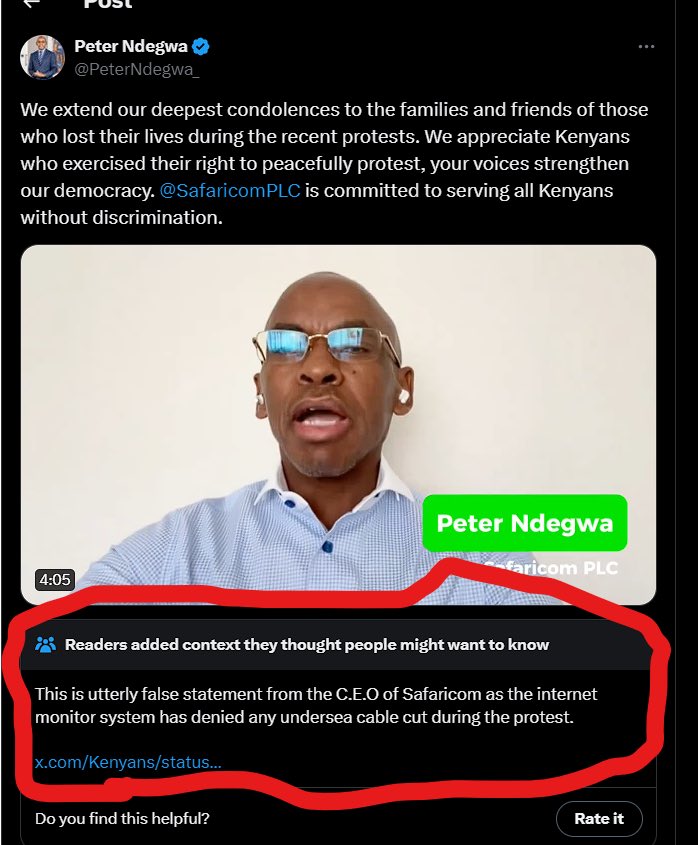 xtiandela's tweet photo. Peter Ndegwa LIED to the whole country!!

KENYA DESERVES AN APOLOGY!!!

SAFARICOM…WE WILL NOT FORGET GITHURAI!!! ✊✊✊✊✊✊✊✊✊ https://t.co/h47FIsmkel