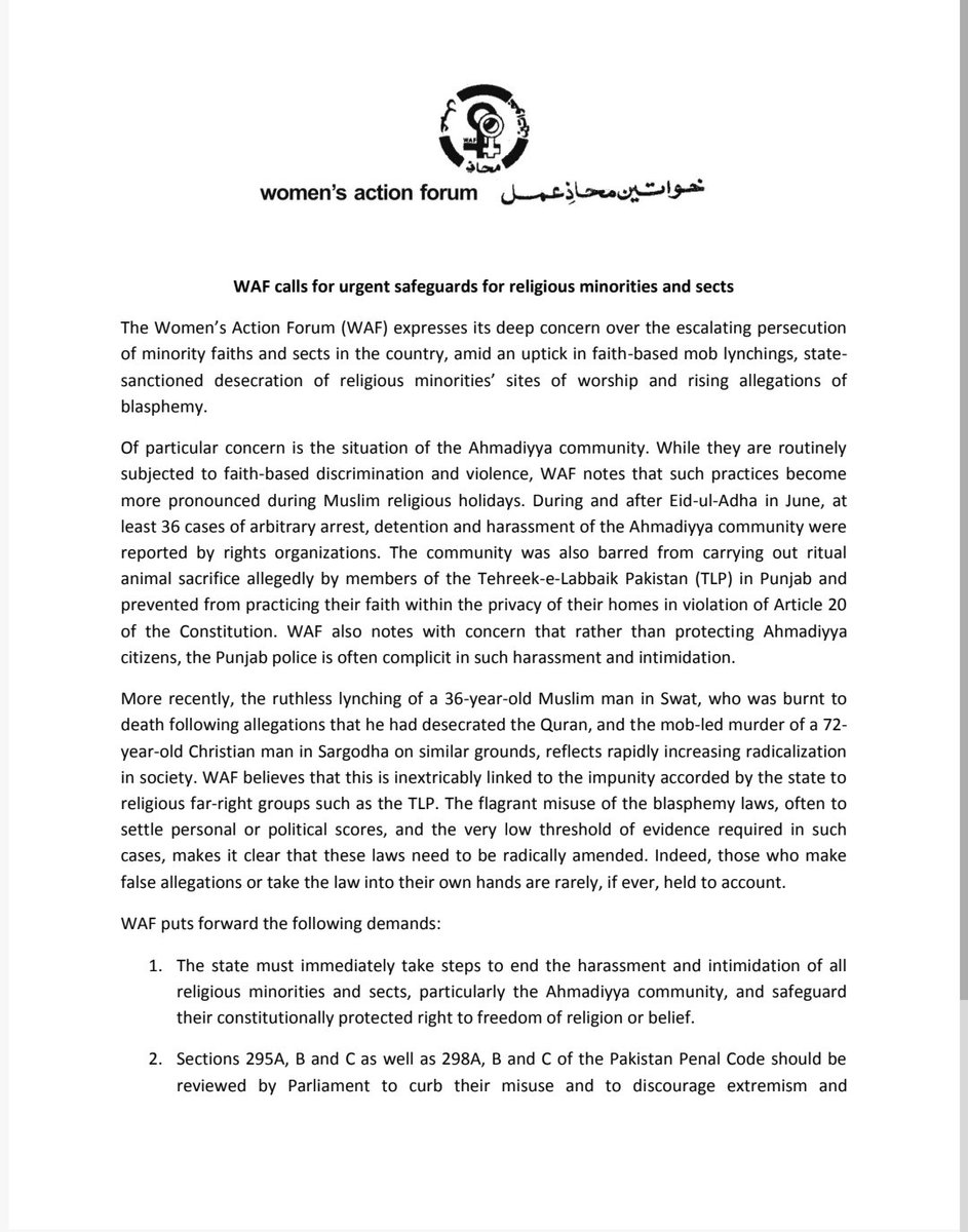 Women's Action Forum - Lahore tweet media