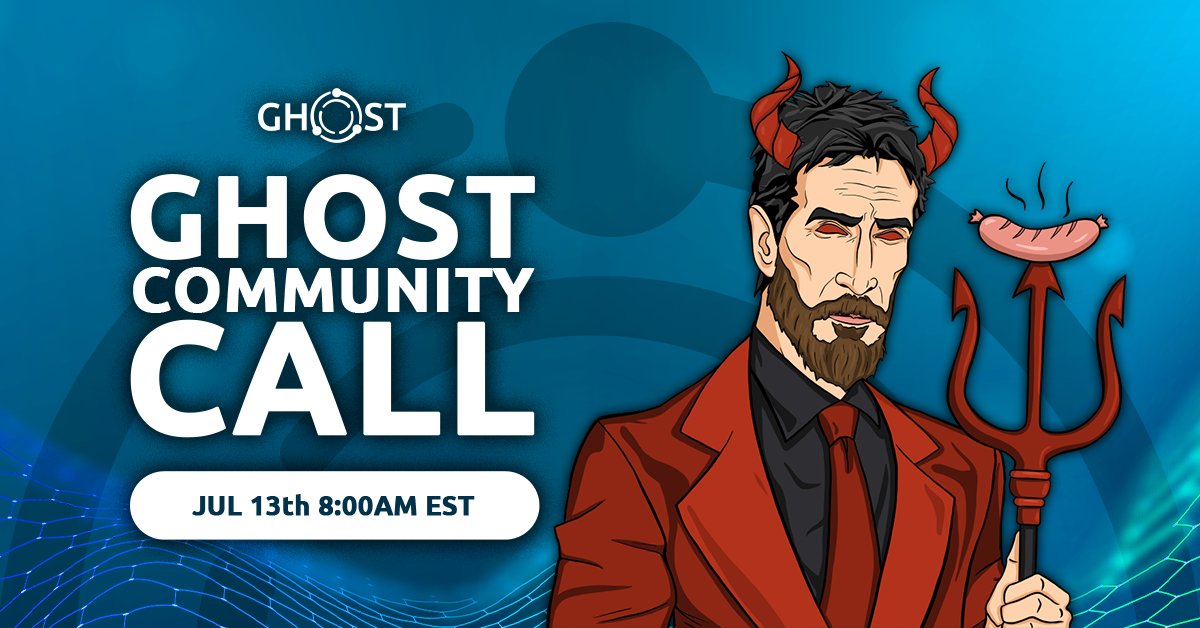 realGhostChain's tweet photo. 🚨 Q3 GHOST #CommunityCall

✅ Join us on Jul 13th @ 8:00 AM EST
🔗 https://t.co/1gUjebMCAh

#Web3Community #Privacy #PrivacyMatters https://t.co/QncnCZJR0N
