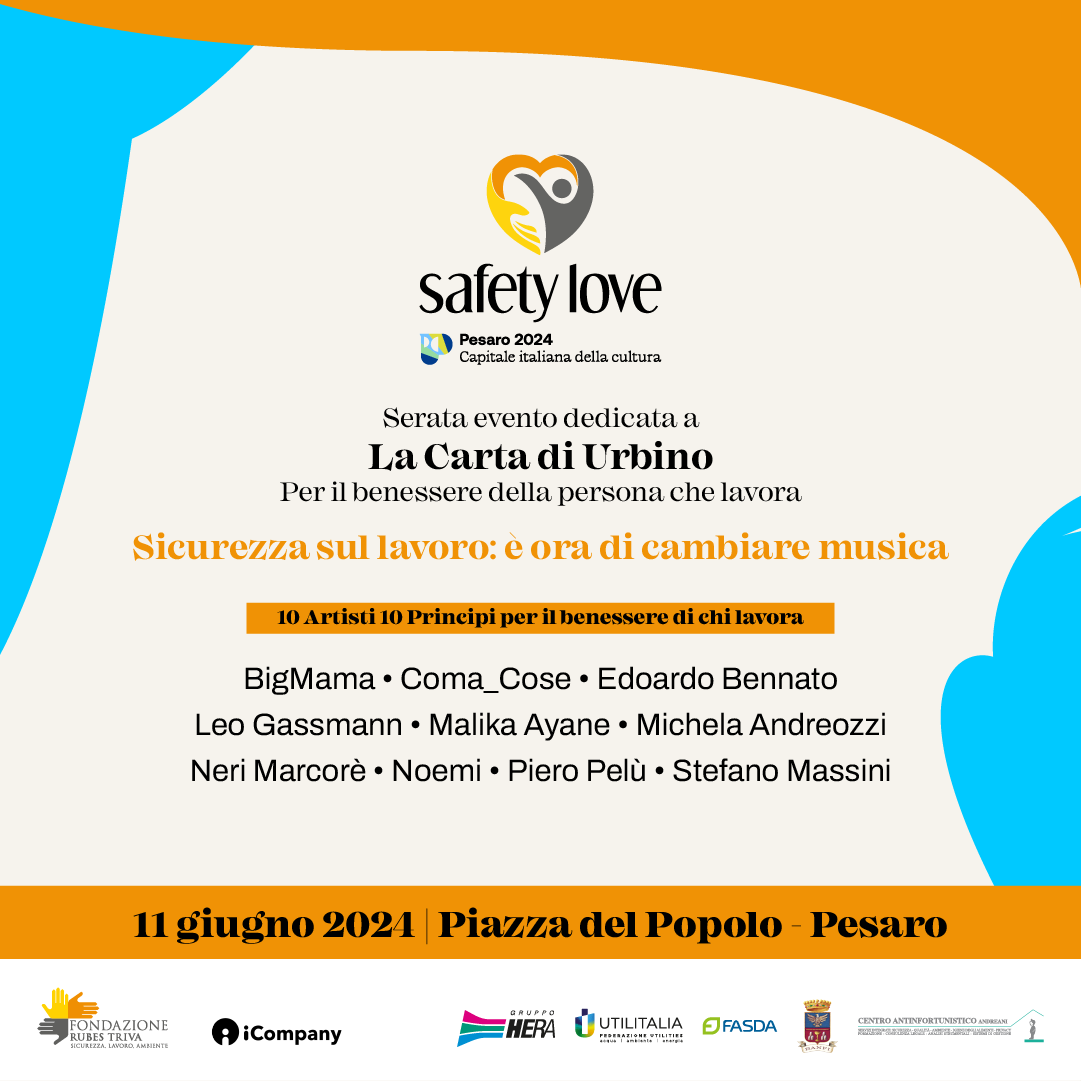 Musica e Tv 2.0 (@musictvofficial) on Twitter photo Sabato 13 luglio, su <a href="/RaiUno/">Rai1</a> in seconda serata la prima edizione di #SAFETYLOVE, spettacolo a ingresso gratuito organizzato da Fondazione <a href="/RubesTriva/">Fondazione Rubes Triva</a>, ideata da Monica Bigliardi e Giuseppe Mulazzi (produzione esecutiva <a href="/icompanymusic/">iCompany ®</a> e direzione artistica <a href="/maxibonelli/">Massimo Bonelli</a>) Sabato 13 luglio, su <a href="/RaiUno/">Rai1</a> in seconda serata la prima edizione di #SAFETYLOVE, spettacolo a ingresso gratuito organizzato da Fondazione <a href="/RubesTriva/">Fondazione Rubes Triva</a>, ideata da Monica Bigliardi e Giuseppe Mulazzi (produzione esecutiva <a href="/icompanymusic/">iCompany ®</a> e direzione artistica <a href="/maxibonelli/">Massimo Bonelli</a>)