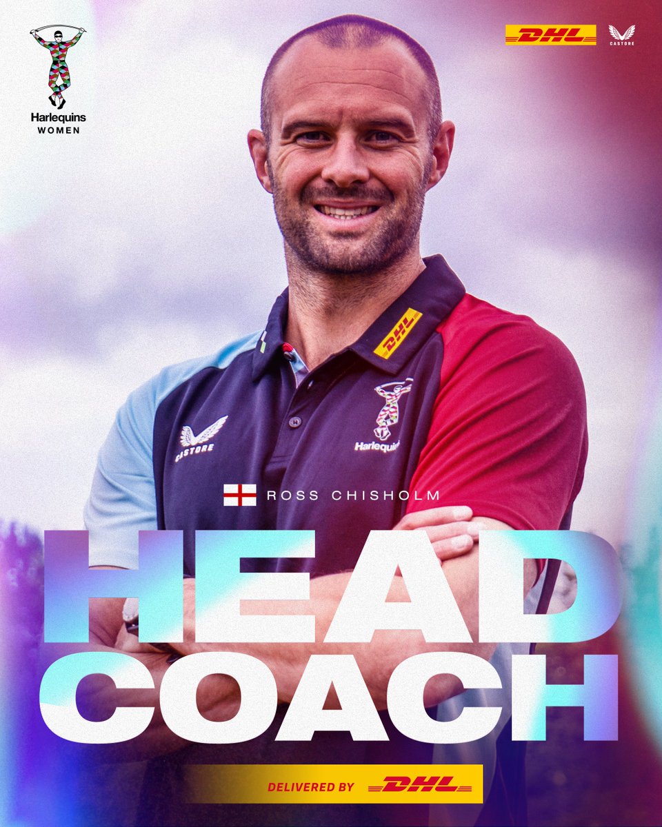 HarlequinsWomen's tweet photo. ✍️ Ross Chisholm has been appointed Head Coach of Harlequins Women, with Amy Turner moving into a new role as Men's Pathway Coach. 

🗞️ https://t.co/QgLJ6Kyk31

📬 Delivered by @DHLRugbyUK 

#COYQ https://t.co/YYRtoN4LX3