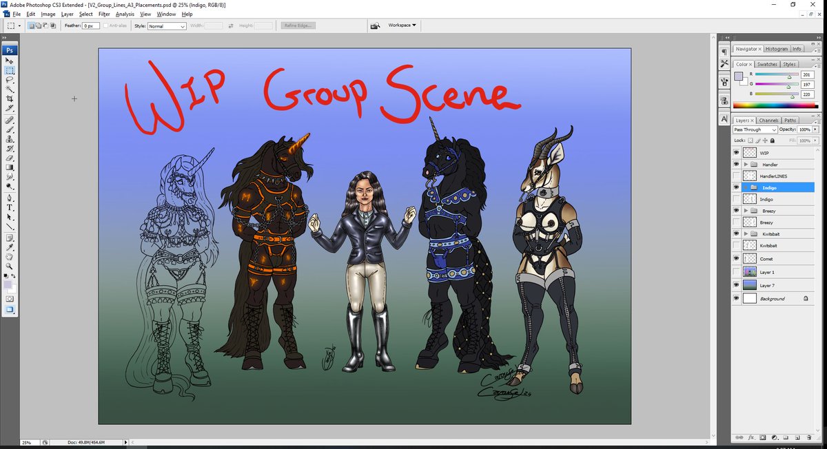 Wondering why ive been quiet 
(other than the obvious my life falling apart in various ways)

Ive been working on a Group Horned ponies artwork (detailed tack included) which has been so much pleasure to work on for you all!

Thank you for entrusting me with your ocs!

💙💙💙🦄🦌