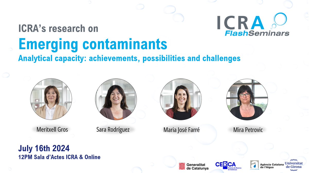 📢 Emocionats d'anunciar el primer seminari d'ICRA de les #ICRAFlashSeminars! El dimarts 16 de juliol a les 12PM a la Sala d'Actes ICRA i en streaming per YouTube. Link: youtube.com/video/si0JbH6A…
No us ho perdeu!  
#somCERCA