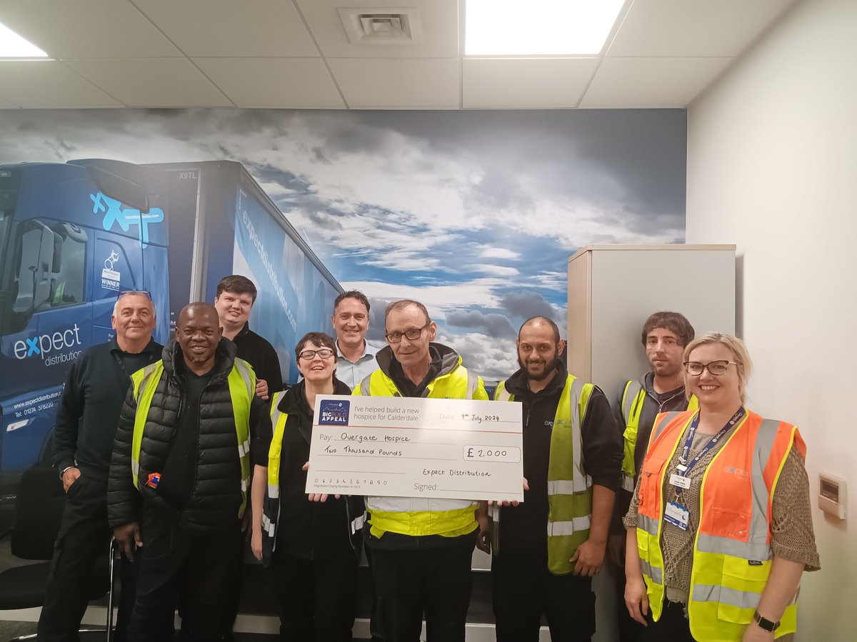 OvergateHospice's tweet photo. We would like to extend our heartfelt gratitude to Expect Distribution for their incredible generosity and community spirit. Their recent Staff Fun Day was not only a fantastic event, but also successfully raised an impressive £2,000 for Overgate Hospice! https://t.co/t3A8W47H5K