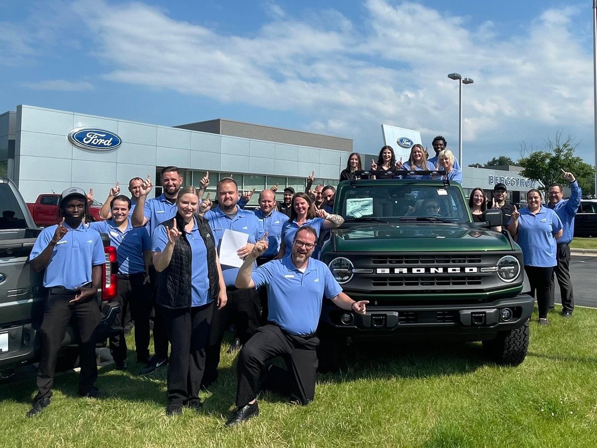 ☝️ There are 111 Ford dealerships in Wisconsin. Halfway through 2024 &amp; Bergstrom Ford of Green Bay is on pace to set a 12-mo record for vehicles sold. Through June, the team holds the top spot in WI &amp; finished 2023 as #1. Great job, Team at consistently being #DrivenToDeliver!